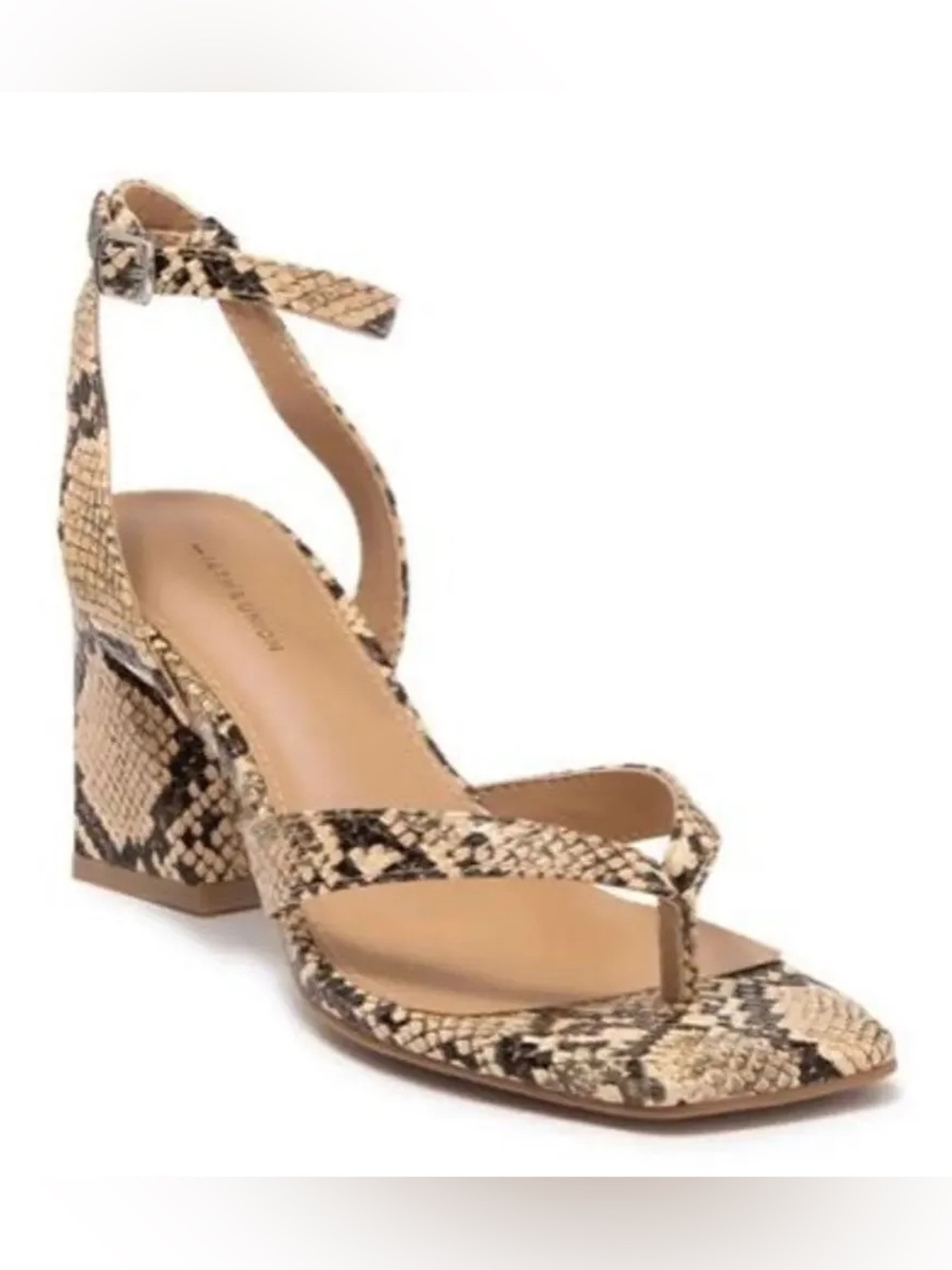 14th & Union Animal Print‎ Square Toe Strap Block Heels